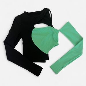 Harajuku Urban Streetwear Asymmetrical Crop Top NWOT